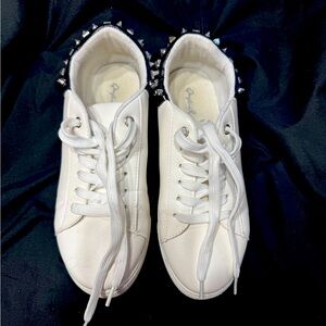 Platform studded sneakers